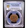 Image 2 : CANADA: NEWFOUNDLAND: George V, 1910-1936, AE cent, 1913, PCGS MS64 RB