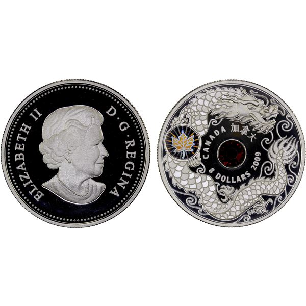 CANADA: Elizabeth II, 1952-2022, AR 8 dollars, 2009, Proof