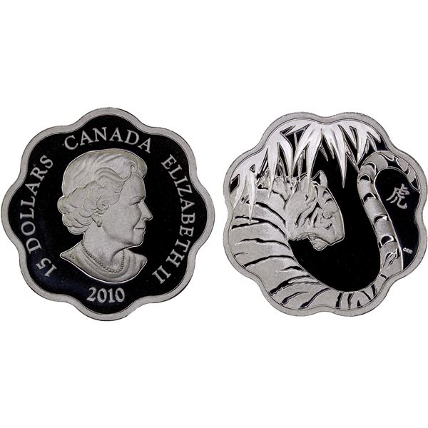 CANADA: Elizabeth II, 1952-2022, AR 15 dollars, 2010, Proof