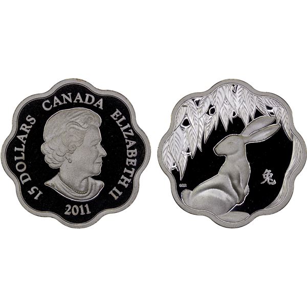 CANADA: Elizabeth II, 1952-2022, AR 15 dollars, 2011, Proof