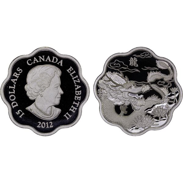 CANADA: Elizabeth II, 1952-2022, AR 15 dollars, 2012, Proof
