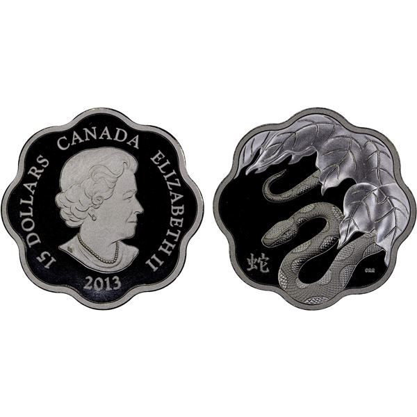 CANADA: Elizabeth II, 1952-2022, AR 15 dollars, 2013, Proof