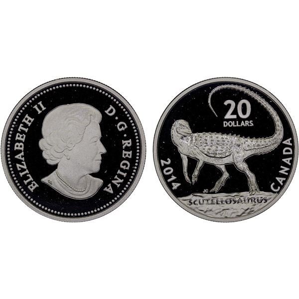 CANADA: Elizabeth II, 1952-2022, AR 20 dollars, 2013, Proof