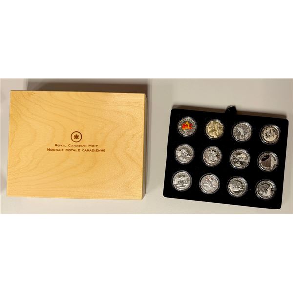 CANADA: 12-coin silver proof set, 2013, Proof