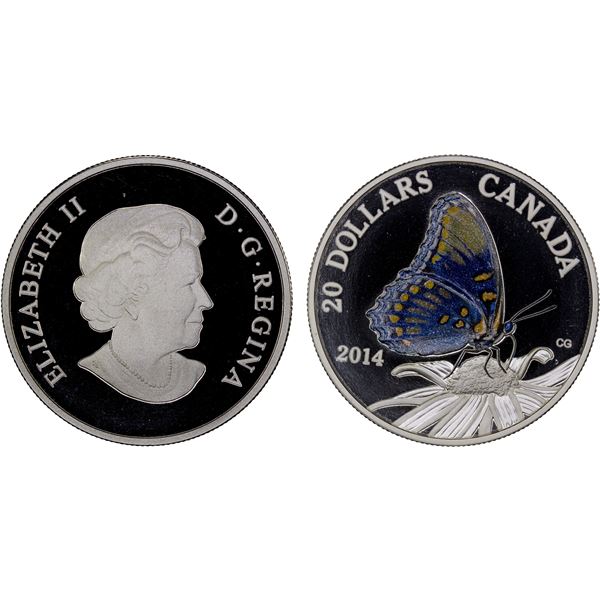 CANADA: Elizabeth II, 1952-2022, AR 20 dollars, 2014, Proof