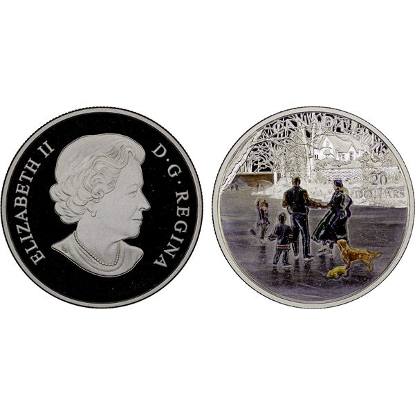 CANADA: Elizabeth II, 1952-2022, AR 20 dollars, 2015, Proof