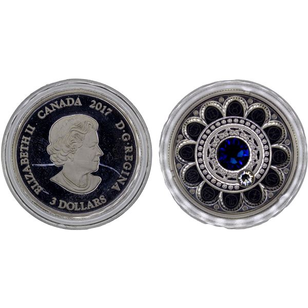 CANADA: Elizabeth II, 1952-2022, AR 3 dollars, 2017, Proof