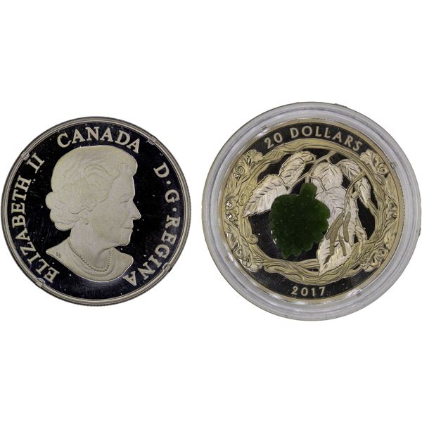 CANADA: Elizabeth II, 1952-2022, AR 20 dollars, 2017, Proof