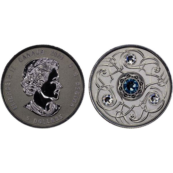 CANADA: Elizabeth II, 1952-2022, AR 5 dollars, 2020, Proof