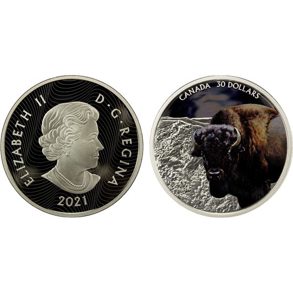 CANADA: Queen Elizabeth II, 1952-2022, AR 30 dollars, 2021, Proof