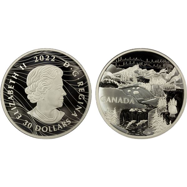 CANADA: Queen Elizabeth II, 1952-2022, AR 30 dollars, 2022, Proof