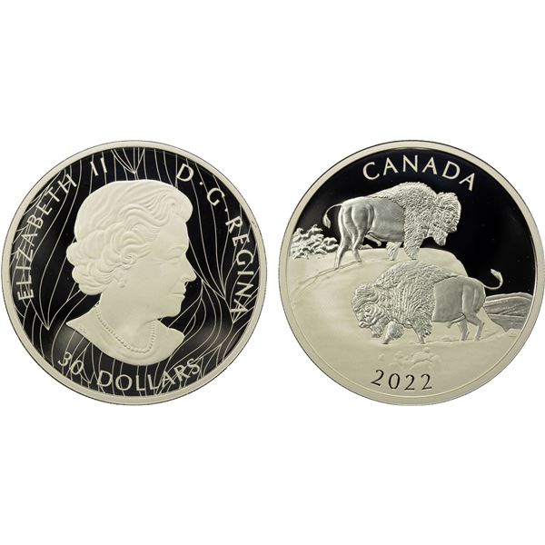 CANADA: Queen Elizabeth II, 1952-2022, AR 30 dollars, 2022, Proof