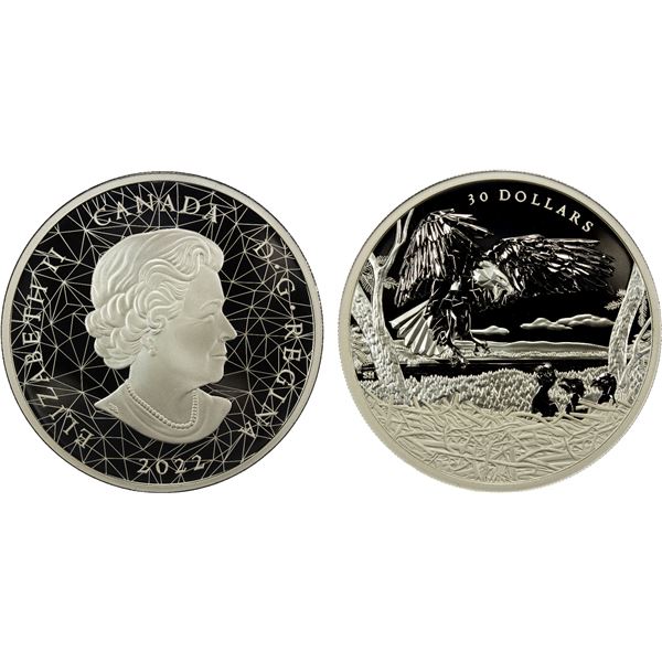 CANADA: Queen Elizabeth II, 1952-2022, AR 30 dollars, 2022, Proof