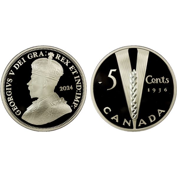 CANADA: Charles III, 2022-, AR 5 cents, 2024, Proof