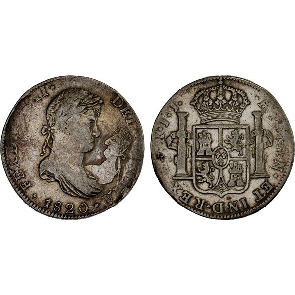 MEXICO: Fernando VII, 1808-1821, AR 8 reales, 1820-Mo, VF