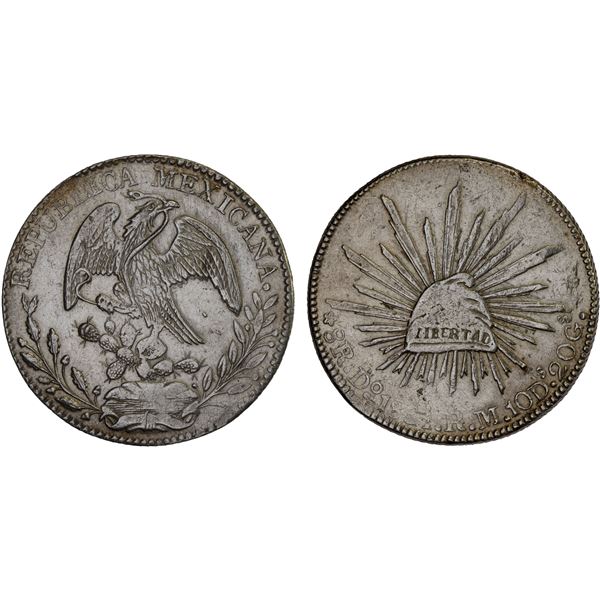 MEXICO: Republic, AR 8 reales (25.45g), 1831-Do, Choice XF