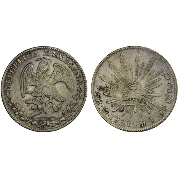 MEXICO: Republic, AR 8 reales (26.89g), 1831-Go, XF