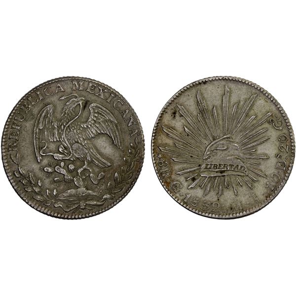 MEXICO: Republic, AR 8 reales (26.71g), 1832-Go, XF