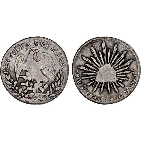 MEXICO: Republic, AR 8 reales (26.28g), San Luis Potosi, 1835/4-Pi, VG-F