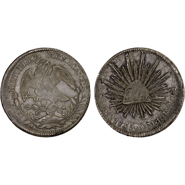 MEXICO: Republic, AR 8 reales, 1839-Zs, VF-XF