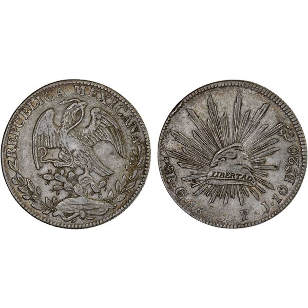 MEXICO: Republic, AR 8 reales (26.89g), Guanajuato, 1840/30-Go, VF-XF