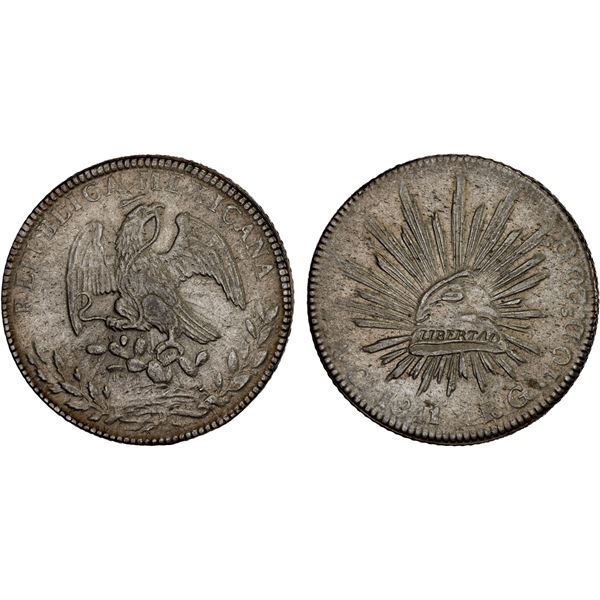 MEXICO: Republic, AR 8 reales (27.87g), Chihuahua, 1841-Ca, VF-XF