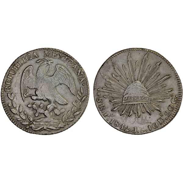MEXICO: Republic, AR 8 reales (26.87g), San Luis Potosi, 1842-Pi, XF-AU