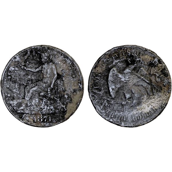 UNITED STATES:  AR trade dollar, 1874, Fine