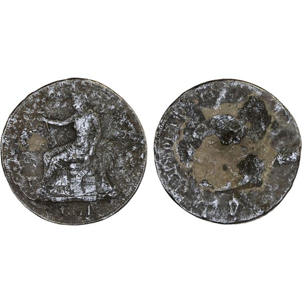 UNITED STATES:  AR trade dollar, 1874, VG