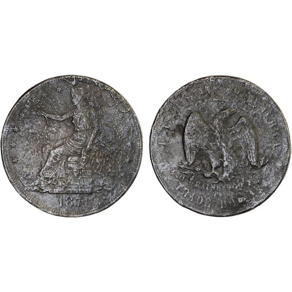 UNITED STATES: AR trade dollar, 1874-CC, Good