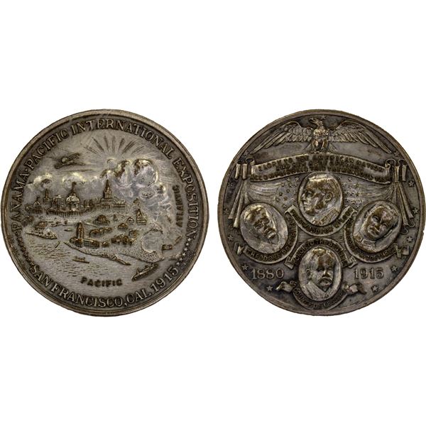 UNITED STATES: silvered AE so-called dollar, 1915, MS62