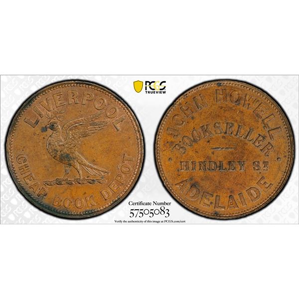 AUSTRALIA: AE penny token, ND (1857), PCGS MS62 BN