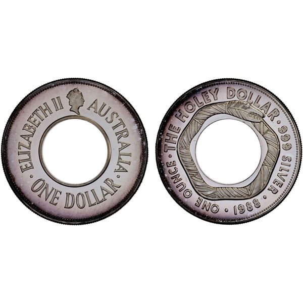 AUSTRALIA: Elizabeth II, 1952-2022, AR dollar, 1988, Proof