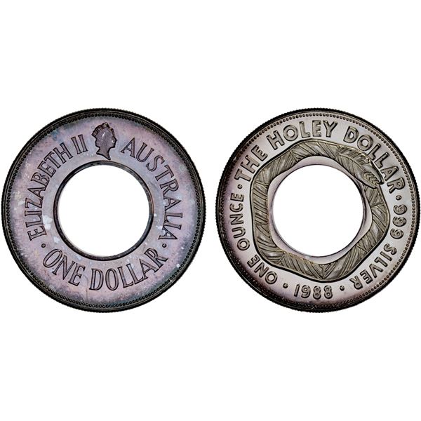 AUSTRALIA: Elizabeth II, 1952-2022, AR dollar, 1988, Proof