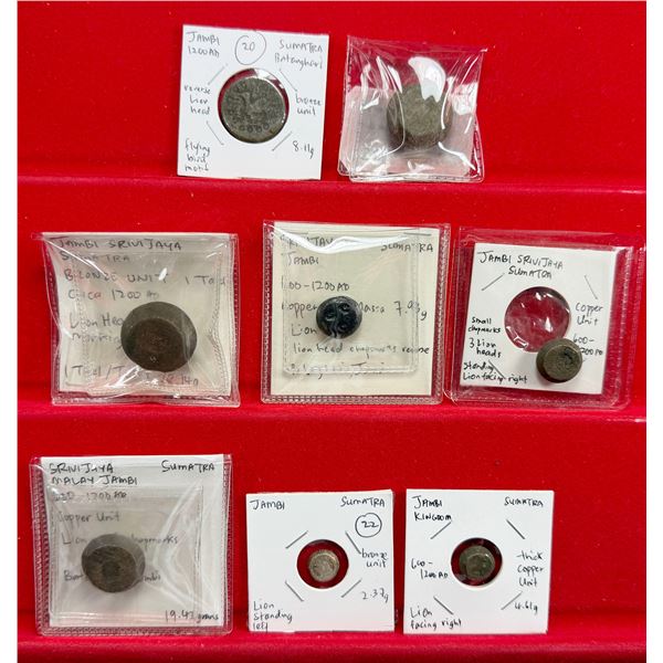 INDONESIA: SRIVIJAYA: SET of 6 bronze weights