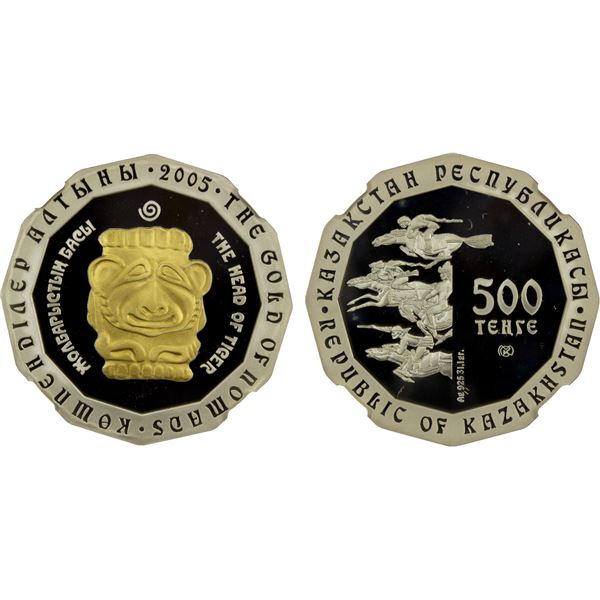 KAZAKHSTAN: Republic, AR 500 tenge, 2005, NGC PF69 Ultra Cameo