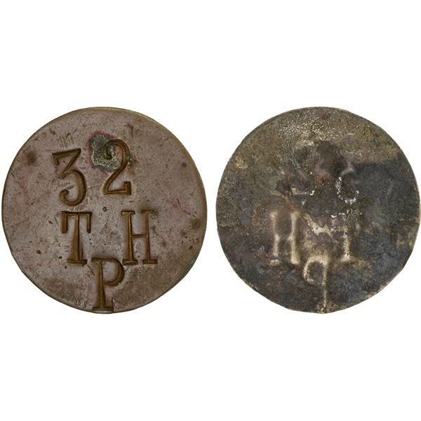 NETHERLANDS EAST INDIES: Plantation Tokens, AE token, ca. early 20th century, XF