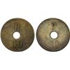 Image 1 : NETHERLANDS EAST INDIES: Plantation Tokens, brass token, ca. early 20th century, Choice VF