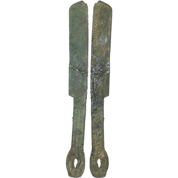 WARRING STATES: State of Zhou, 300-250 BC, AE knife money, VF