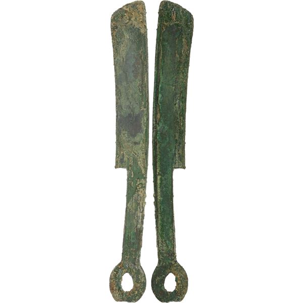 WARRING STATES: State of Zhou, 300-250 BC, AE knife money, VF