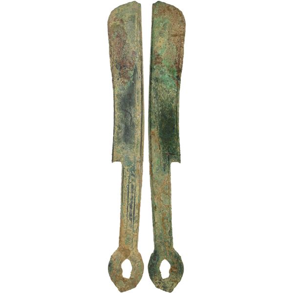 WARRING STATES: State of Zhou, 300-250 BC, AE knife money, VF