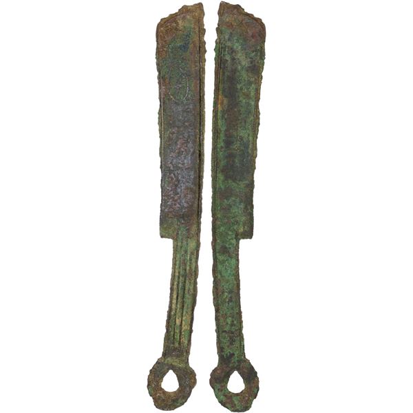 WARRING STATES: State of Zhou, 300-250 BC, AE knife money, VF