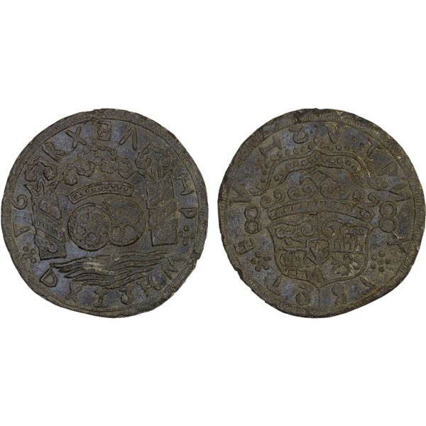 CHINA: tin burial token (10.41g), XF