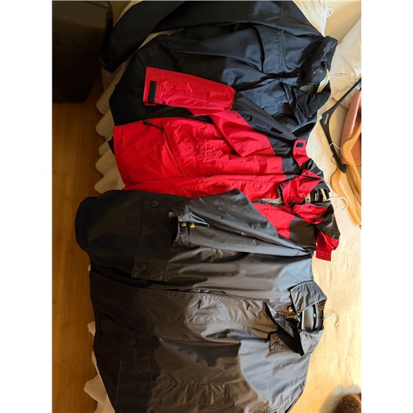 Three coats assorted sizes