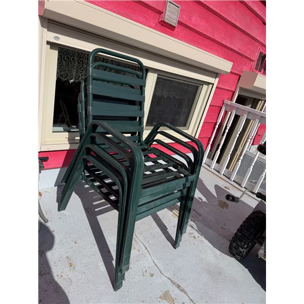 Stacking patio chairs  (4)