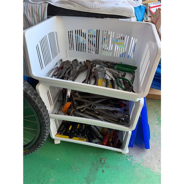 Storage bins and tools