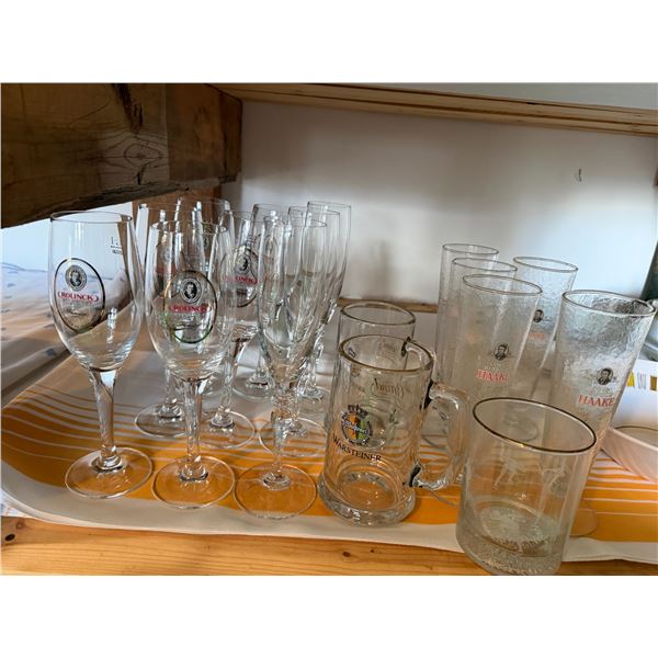 Assorted glasses