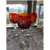 Image 2 : Hand cut crystal wine glasses