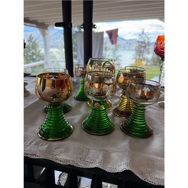 vintage German Römer wine glasses