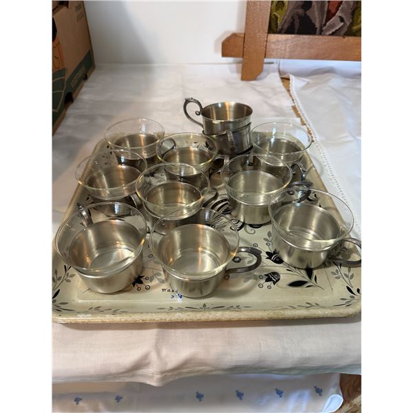 Glasses and Vintage tray